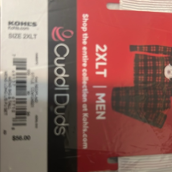 Cuddl Duds/Pajamas/Mens/2 XLT - Picture 2 of 2